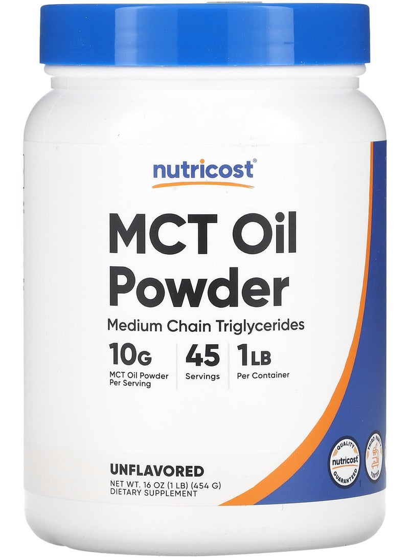 MCT Oil Powder, Unflavored, 16 oz (454 g)