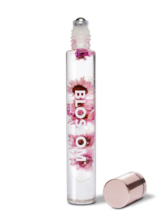 Blossom Roll on Rollerball Perfume Oil with Natural Ingredients + Essential Oils, Infused with Real Flowers, Made in USA, 0.20 fl. oz./5.9 ml, (Sandalwood, cedar, Amber, Vetiver), Luxe Lavenderwood - Image 1