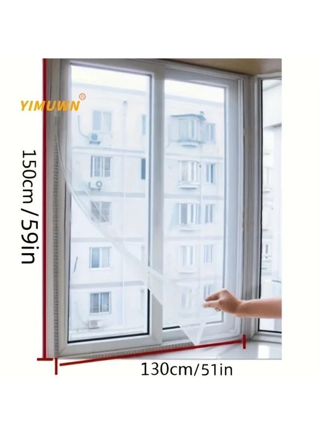 DIY Easy Install Self Adhesive Mosquito Net Kit Black 51 18 inches to 59 06 inches Window Mesh - Image 4