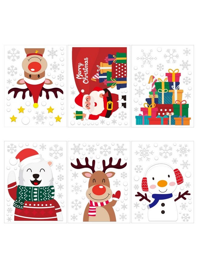 CCINEE CCINEE 352PCS Christmas Window Clings Sticker Snowflakes Sata Claus Reindeer Snowman Xmas Decals for Chrismas Party Decoration Holiday Supplies  - Image 2