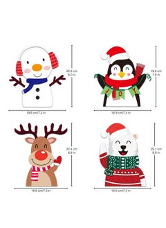 CCINEE CCINEE 352PCS Christmas Window Clings Sticker Snowflakes Sata Claus Reindeer Snowman Xmas Decals for Chrismas Party Decoration Holiday Supplies  - Image 3