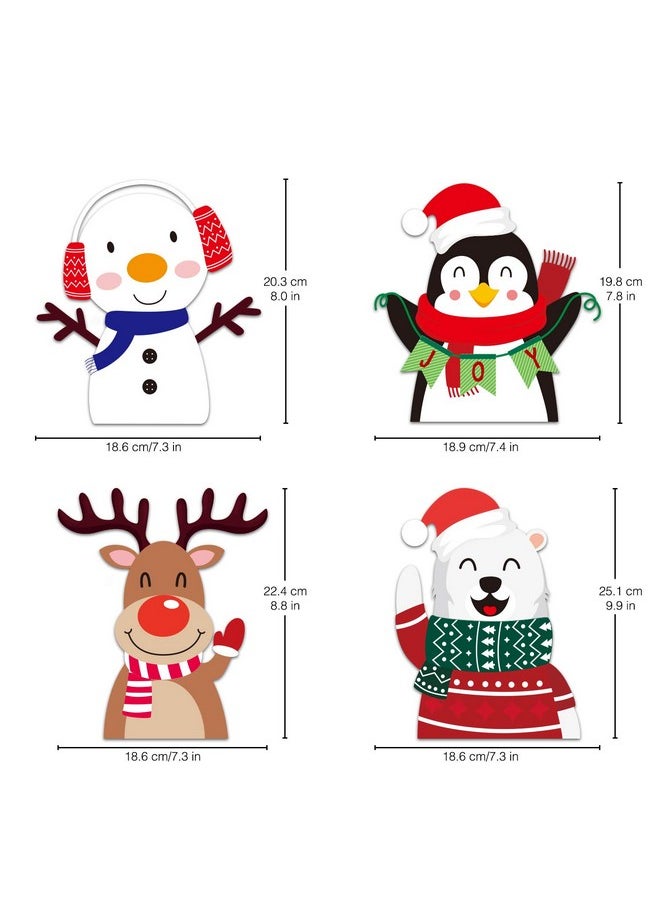 CCINEE CCINEE 352PCS Christmas Window Clings Sticker Snowflakes Sata Claus Reindeer Snowman Xmas Decals for Chrismas Party Decoration Holiday Supplies  - Image 3