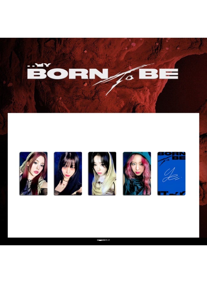 NIBEMINENT 4 Pcs Kpop ITZY Born To Be Lomo Cards Card For Fans Collection Gifts - Image 1