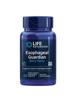 Esophageal Guardian - Gastric Discomfort Supplements - Up To 4 Hours of Digestive Comfort & Relief - Berry Flavor, Gluten Free, Non-GMO - Vegetarian Chewable Tablets 60 Count