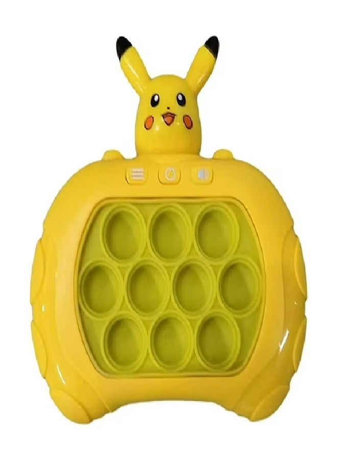 Pokemon Pikachu Quick Push Game Toys Handheld Fast Speed Push Game for Boys Girls 3-12, Fidget Game Toys Sensory Toys for Teens and Adults, Push Bubble Light up Puzzle Game for Autistic Children Gifts