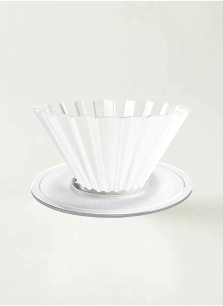 Origami Dripper Air S with Plastic Holder - Pour Over Coffee Maker for 1-2 Cups - Made of AS Resin - Compatible with VCF-01 and Wave 155 filters - Color Clear  - Image 1