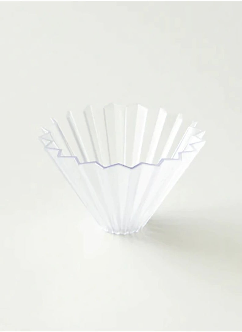 Origami Dripper Air S with Plastic Holder - Pour Over Coffee Maker for 1-2 Cups - Made of AS Resin - Compatible with VCF-01 and Wave 155 filters - Color Clear  - Image 4