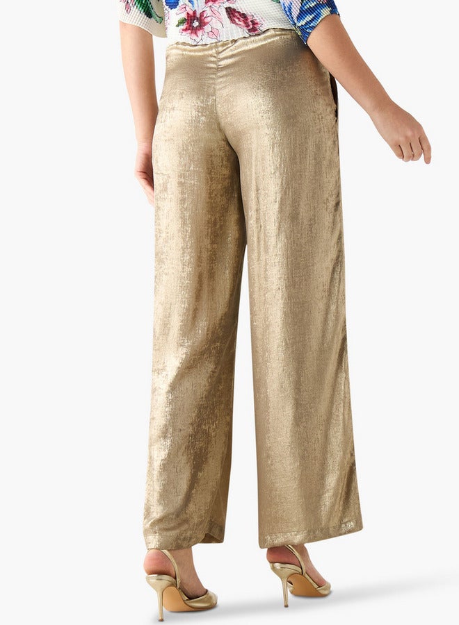 2Xtremz Textured Wide Leg Pants with Pockets - Image 3