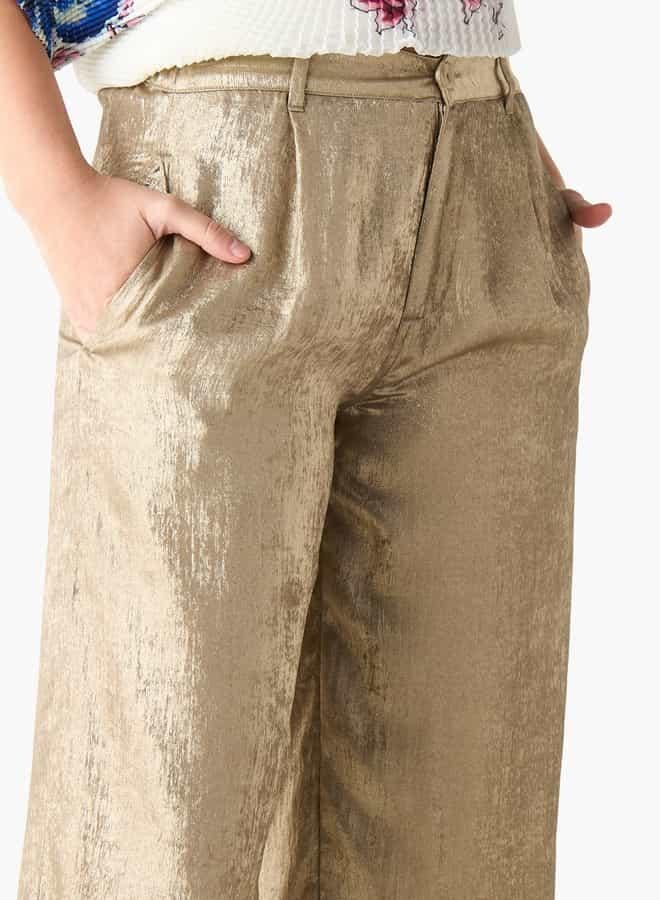 2Xtremz Textured Wide Leg Pants with Pockets - Image 4