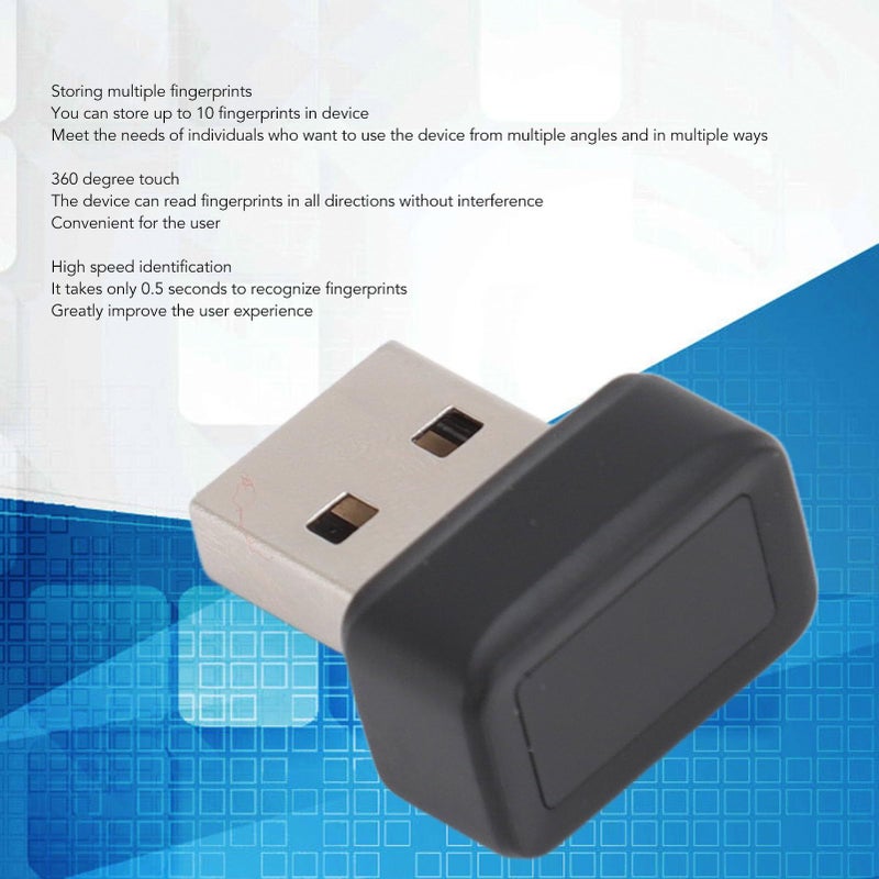 Mini Usb Fingerprint Scanner 360 Touch Speed Security Key For Pc - Image 3
