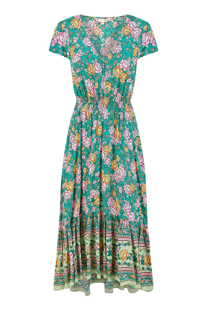 Yumi Floral Print Maxi Dress