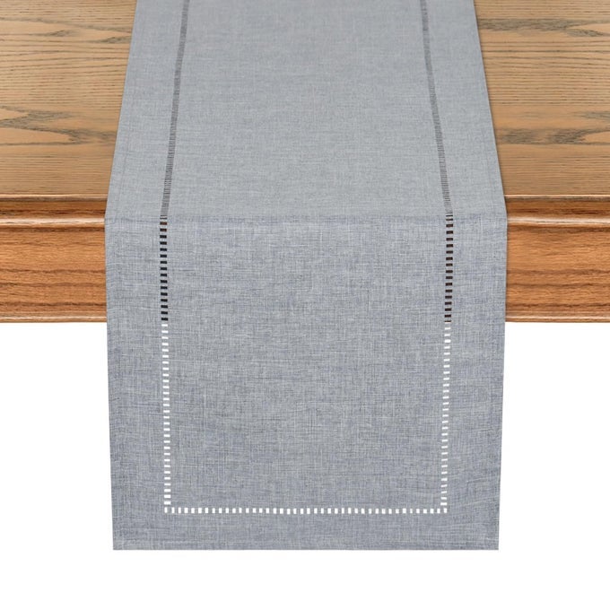 RUSTIC TABLE RUNNER 72 INCHES LONG COTTON LINEN BOHO TABLE RUNNERS FARMHOUSE TABLE RUNNER BRAIDED STRIPED COFFEE TABLE RUNNERS FOR DINNER PARTY HOLIDAY 15 X 72 INCHES 32X180CM GREY