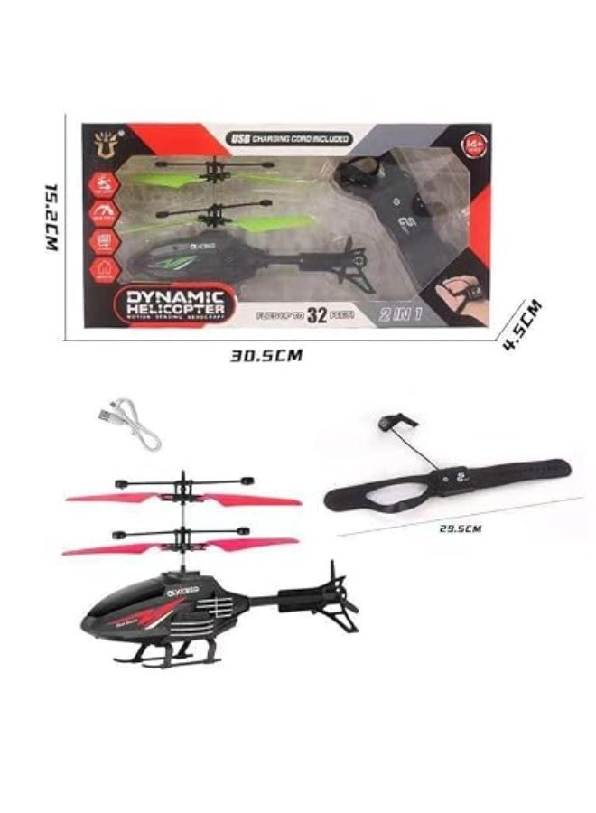 1st Choice First Choice Remote Control Helicopter - Smart Motion Sensor Drone with Wristband for Hand Control - Image 3