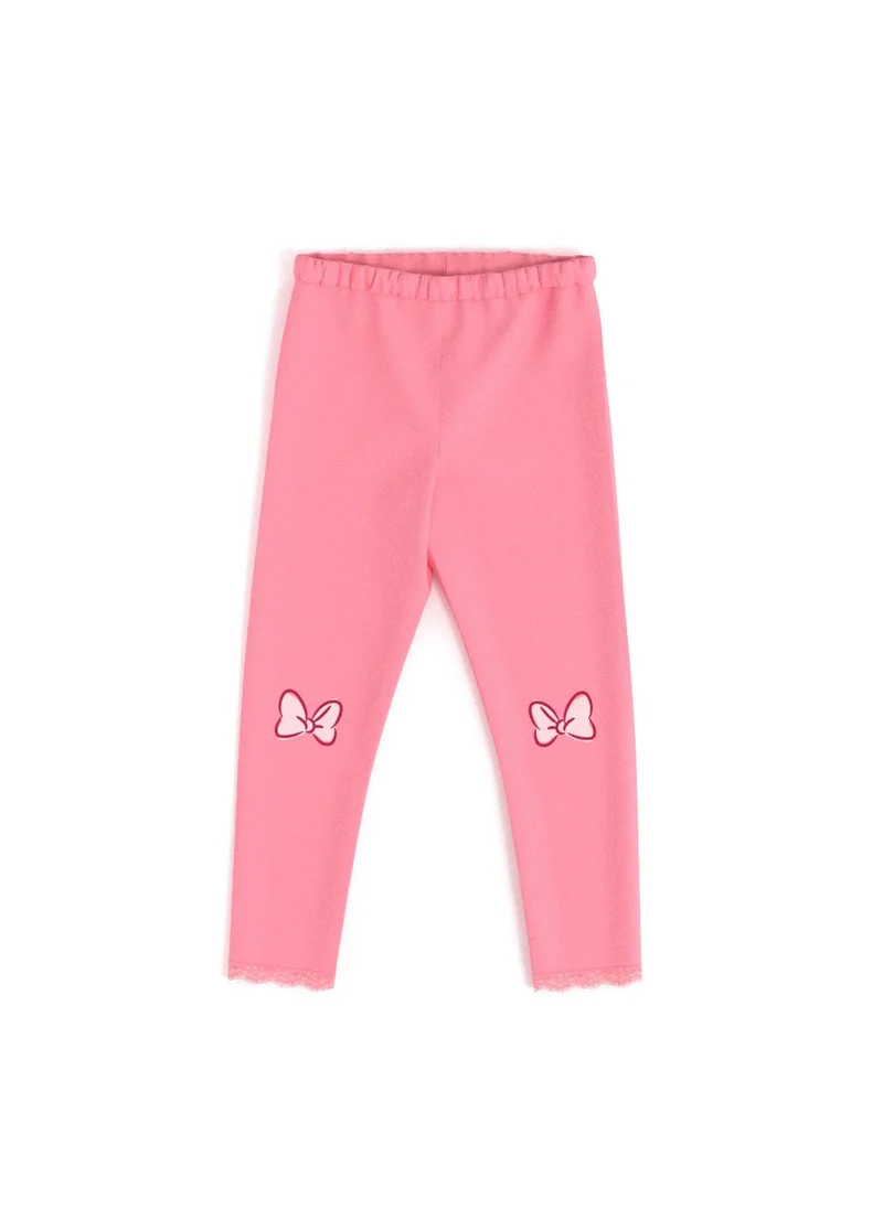 Nautinati Girls’ Graphic Print Leggings | Lace at Bottom Hem | Disney Print | 3-24 Months