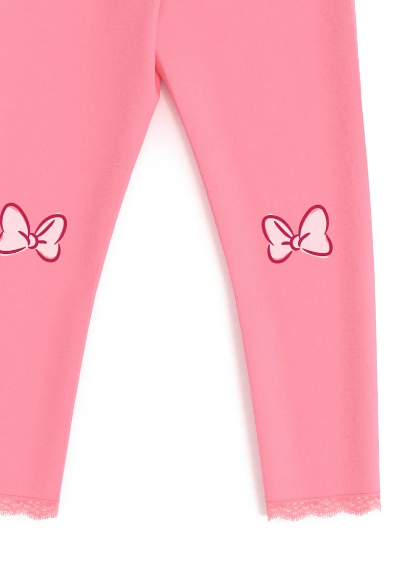 نوتيناتي Girls’ Graphic Print Leggings | Lace at Bottom Hem | Disney Print | 3-24 Months