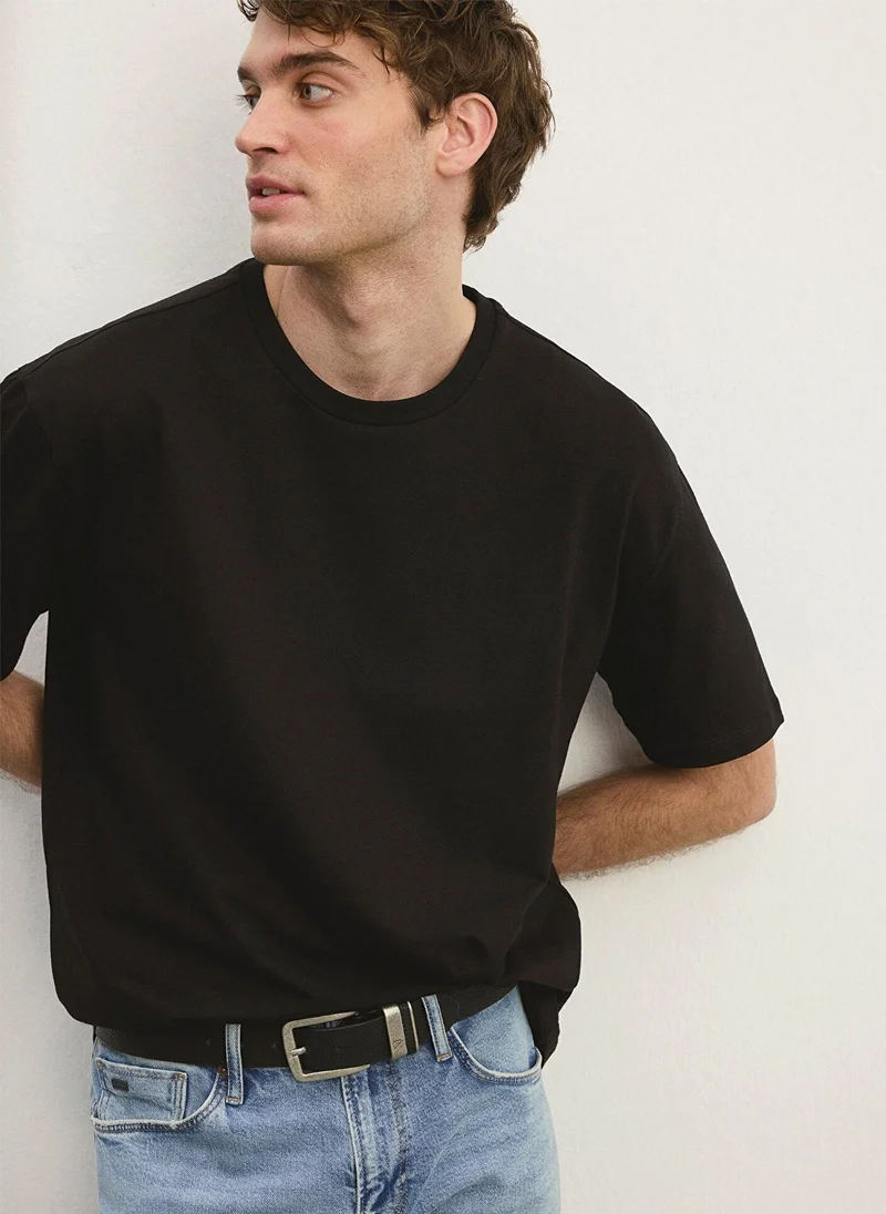 MAVI Crew Neck Black Basic T-Shirt