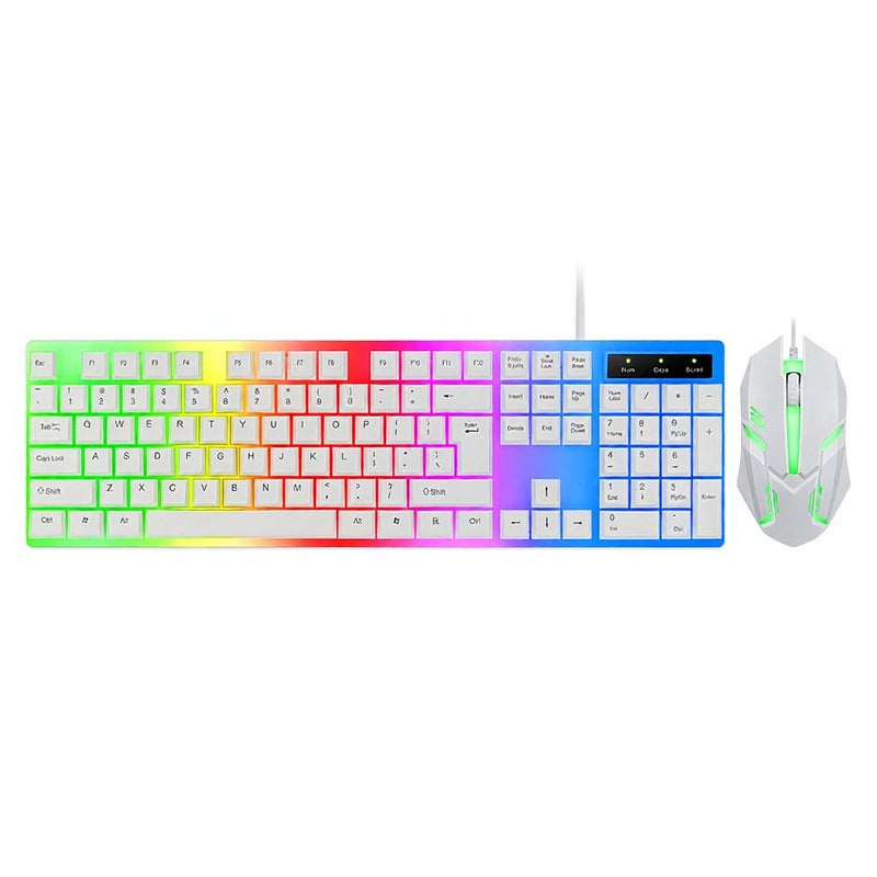 TF230 Wired Gaming Keyboard and Sets Colorful LED Backlit USB Gaming Keyboard for Laptop PC Gamers - Image 1