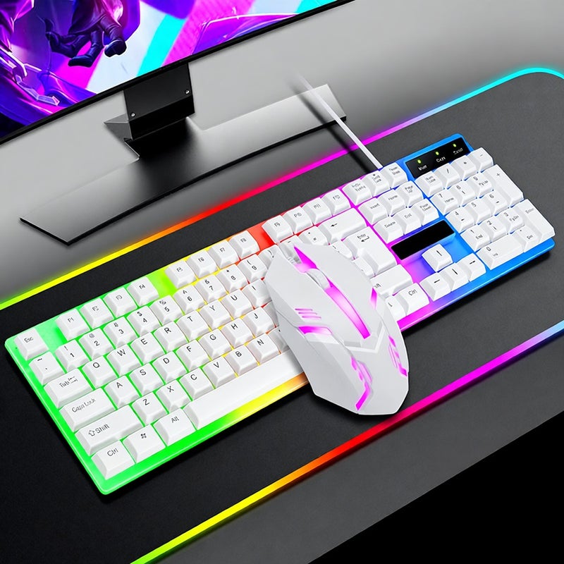 TF230 Wired Gaming Keyboard and Sets Colorful LED Backlit USB Gaming Keyboard for Laptop PC Gamers - Image 5