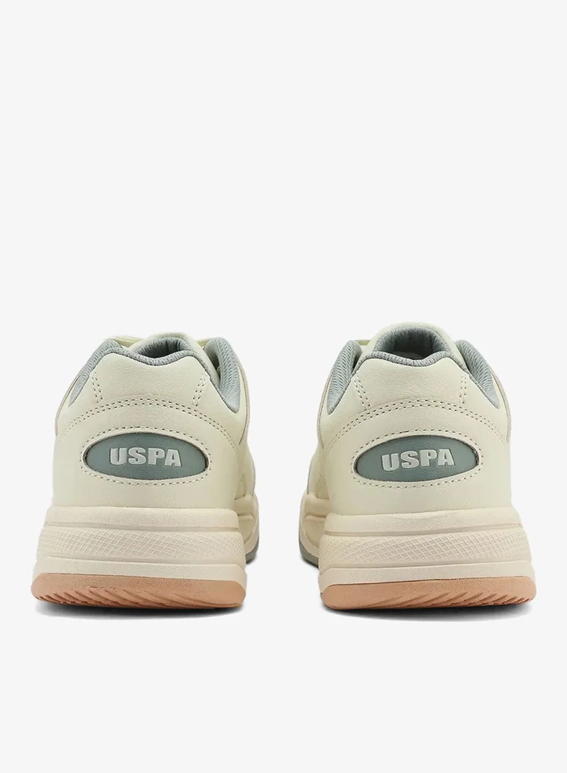 U.S. Polo Assn. beige U.S. Polo Assn. Women’s PHILI GLB 5PR Sneakers – Beige Multi-Tone Casual Lace-Up Shoes | Lightweight Cushioned Everyday Comfort Trainers for Women | Best Price UAE