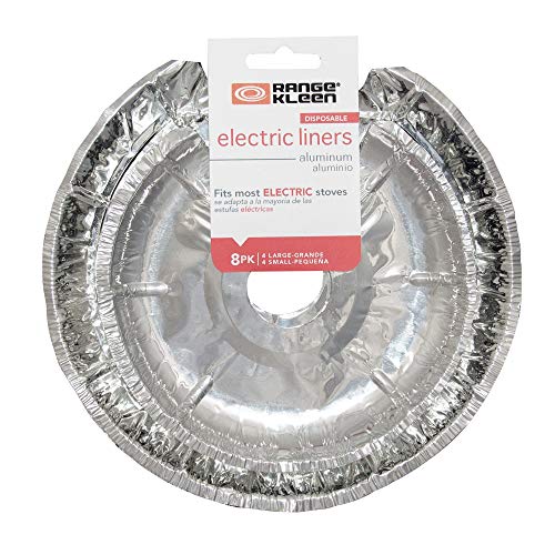 Range Kleen Round Foil Burner Cover Liners - Pack of 8 (4 Small & 4 Large) - Image 2