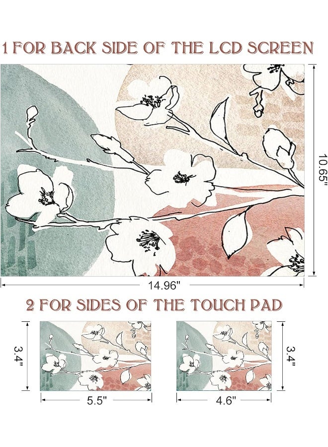 Home Trove Dinky Laptop Skin Sticker Decal, 12" 13" 13.3" 14" 15" 15.4" 15.18 Inch Laptop Universal Reusable Vinyl Skin Stickers Cover Art Decal Notebook Pc Personalized Protector-Abstract Flora  - Image 2