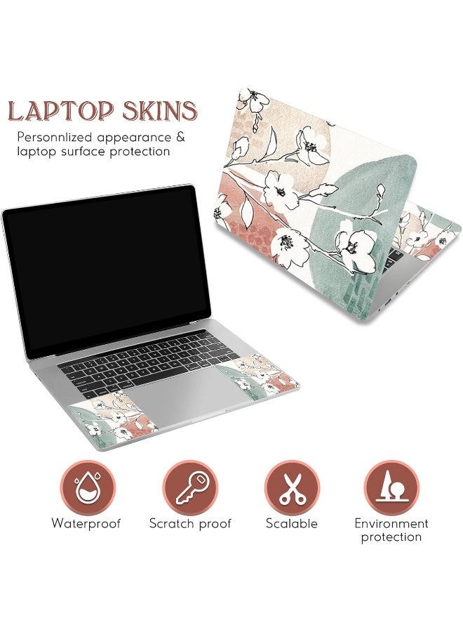 Home Trove Dinky Laptop Skin Sticker Decal, 12" 13" 13.3" 14" 15" 15.4" 15.18 Inch Laptop Universal Reusable Vinyl Skin Stickers Cover Art Decal Notebook Pc Personalized Protector-Abstract Flora  - Image 3