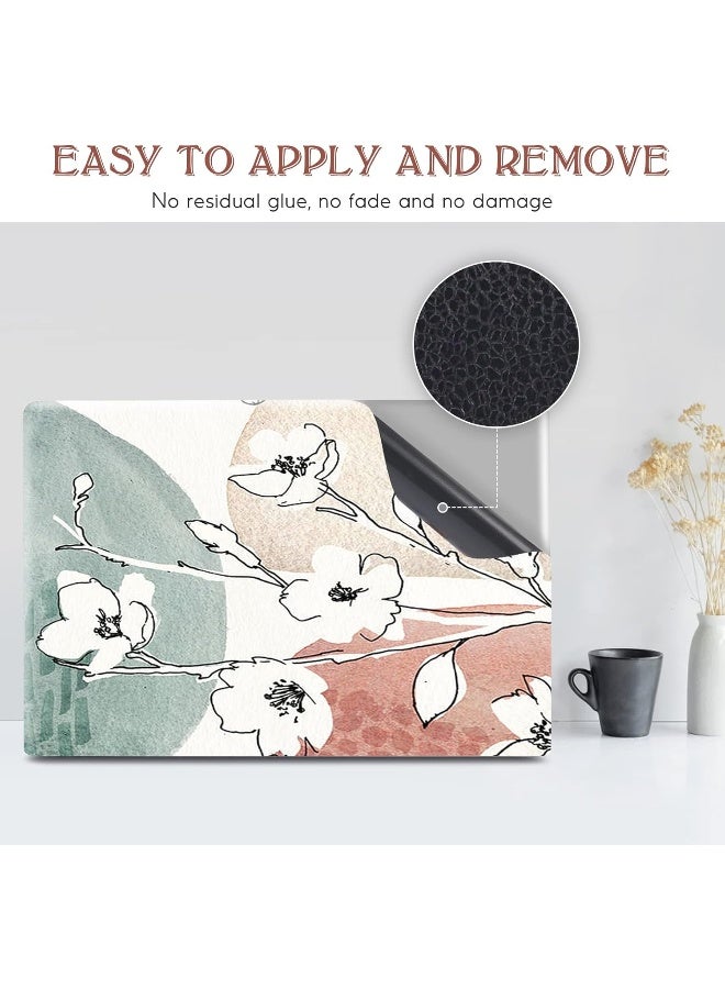 Home Trove Dinky Laptop Skin Sticker Decal, 12" 13" 13.3" 14" 15" 15.4" 15.18 Inch Laptop Universal Reusable Vinyl Skin Stickers Cover Art Decal Notebook Pc Personalized Protector-Abstract Flora  - Image 5