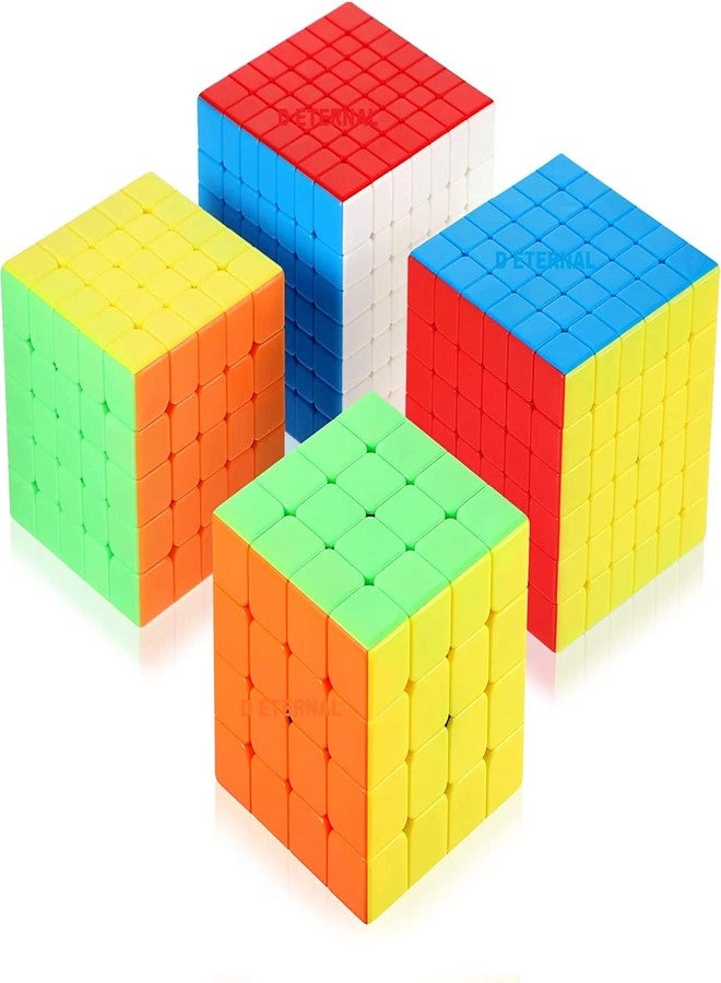 D ETERNAL Stickerless Speed Cube Combo Set 4x4 5x5 6x6 7x7 Cube Puzzles - Image 1