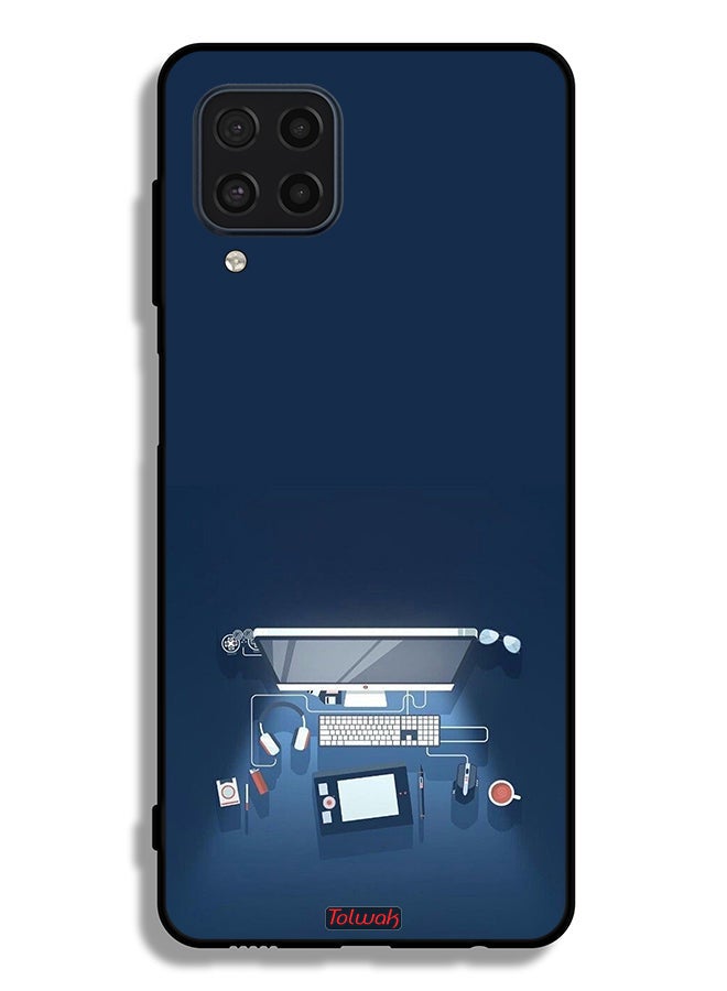 Tolwak Samsung Galaxy M32 4G Protective Case Cover Computer Desk Art - Image 2