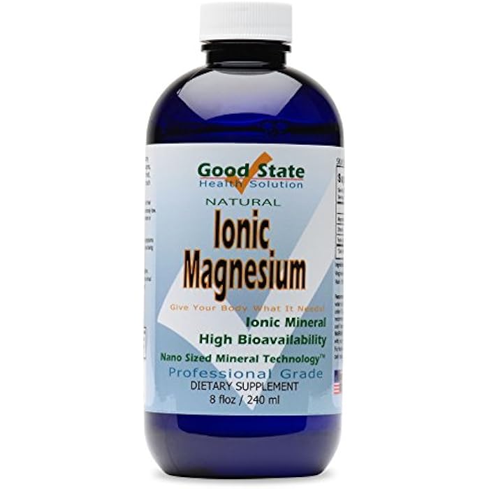 Good State Ionic Magnesium 8 oz - Natural - Nano Sized Mineral Technology - Professional Grade - Supports Healthy Chemical & Enzymes Reactions - 96 Servings (8.1 fl oz) - Image 1