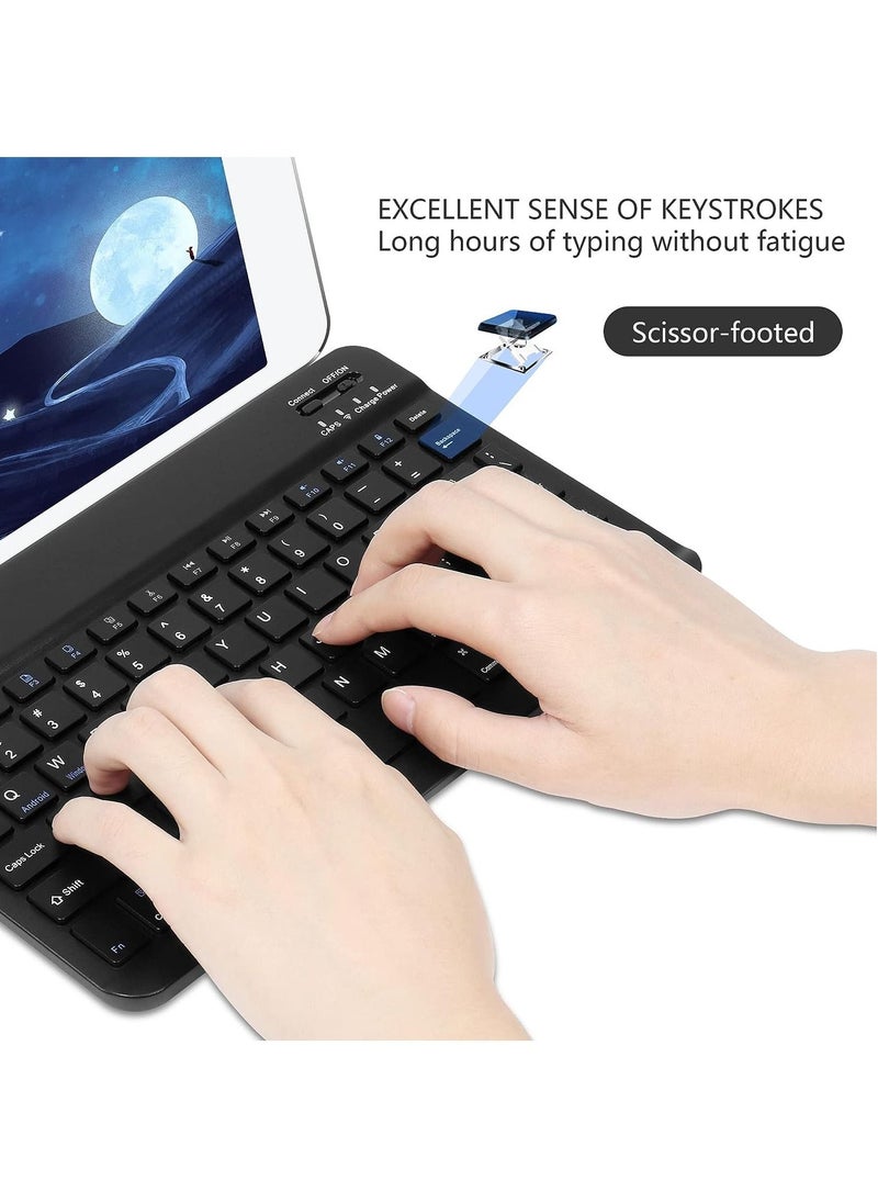 ELTRAZONE - Arabic and English Bluetooth Keyboard and Mouse Combo, Ultra-Slim Portable Compact Wireless Mouse Keyboard Set for IOS Android Windows Tablet Phone iPhone iPad Pro Air Mini - Image 1