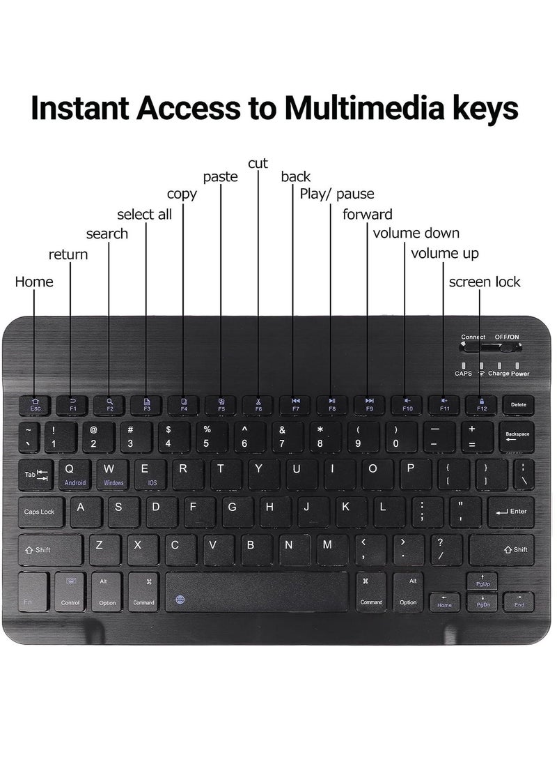 ELTRAZONE - Arabic and English Bluetooth Keyboard and Mouse Combo, Ultra-Slim Portable Compact Wireless Mouse Keyboard Set for IOS Android Windows Tablet Phone iPhone iPad Pro Air Mini - Image 1