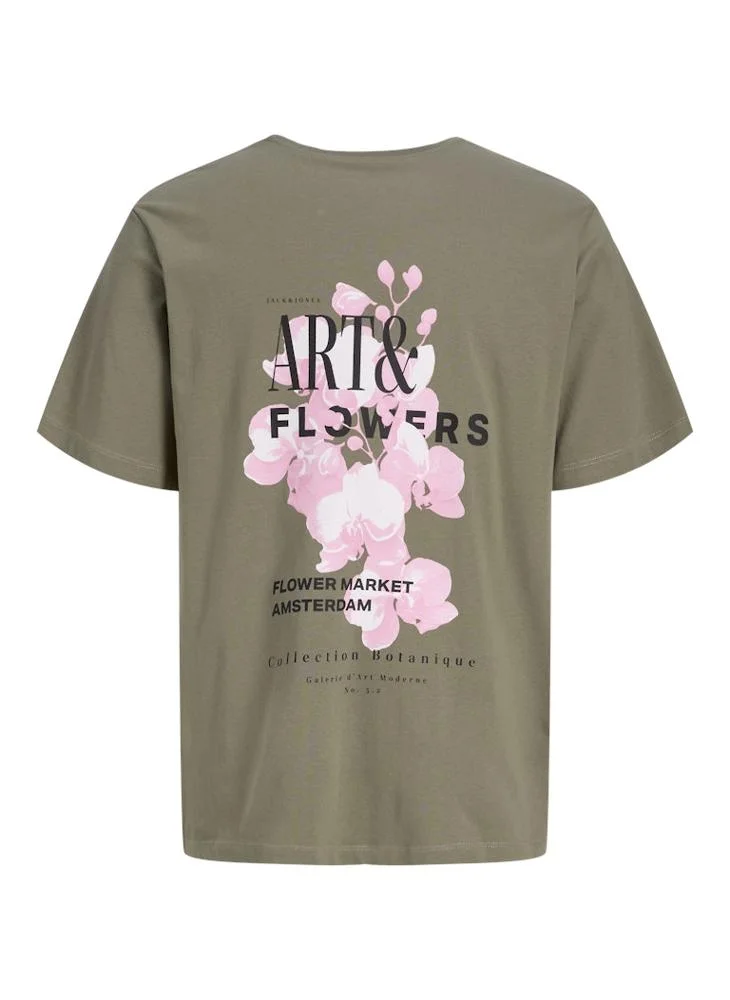 JACK & JONES Vetiver Relaxed Fit Crew Neck Short sleeve t-shirt for Men | Best Price UAE