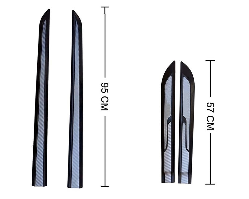 Auto E-Shopping Car Door Side Beading Moulding Silver Black Colour Compatible for Mahindra TUV 300 Set of 4 Pieces - Image 5