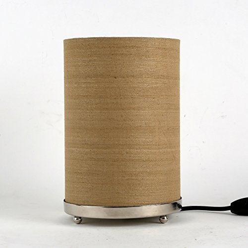 Craftter Textured Round Table Lamp for Home, Office- Brown Shade Metal Base Night Lamp- Decorative Desk Lamp for Bedroom, Kids Room, Bedside, 9X6 Inch, Pack of 1 - Image 2