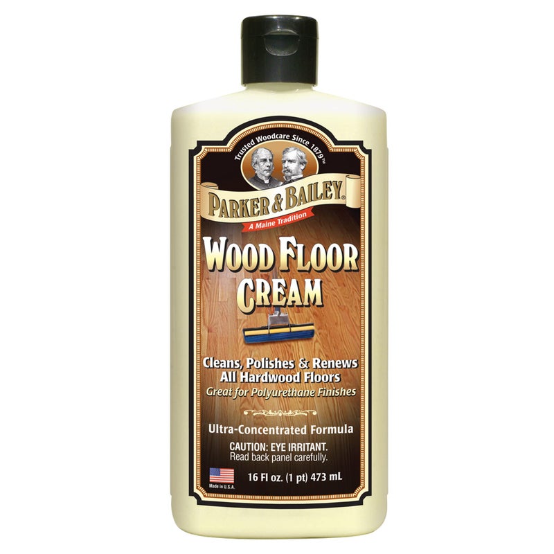 Parker & Bailey Wood Floor Cream for Hardwood, Laminate & Faux Floors, Shine Restorer & Cleaner for Home, Cuts Grease, 16 oz - Image 1