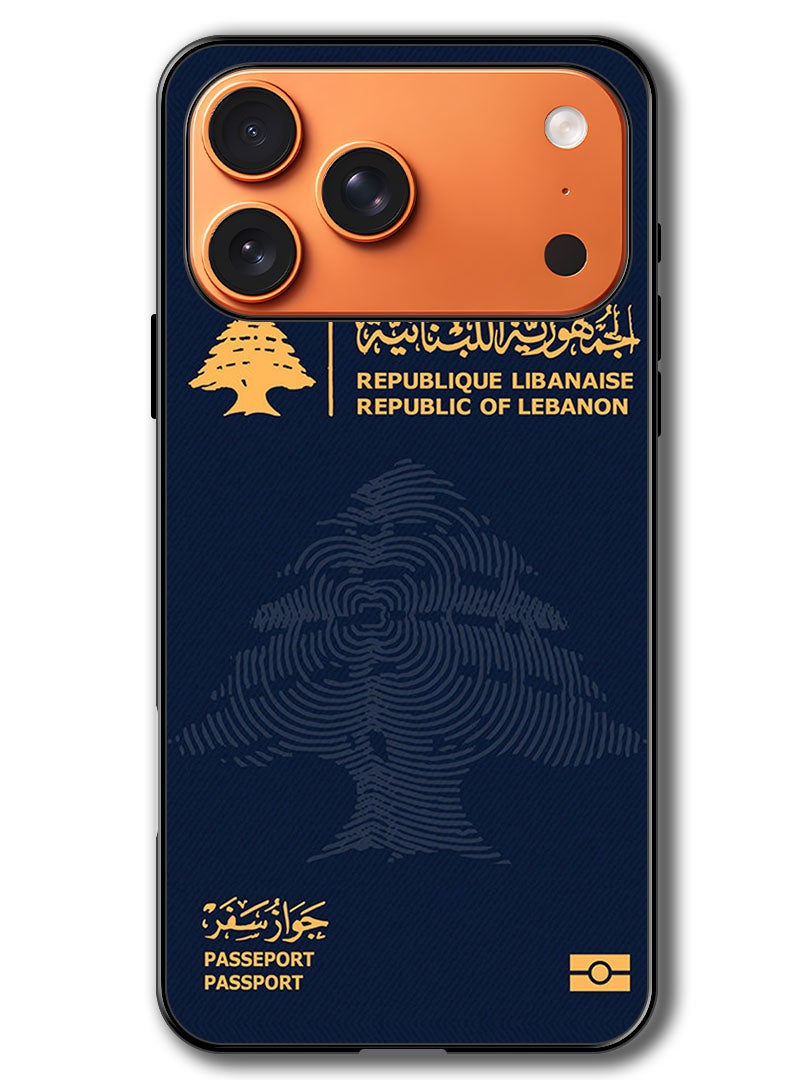 Theodor Case Compatible with Apple iPhone 17 Pro 6.3 Inch Protection Shockproof Bumper Cover Lebanon Passport - Image 1