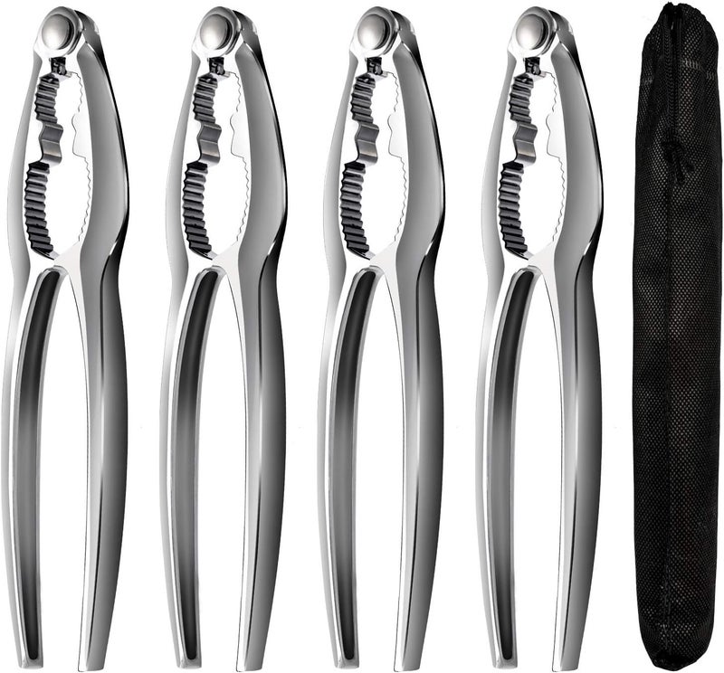 TORINALITAL Crab Leg Crackers and Tools - Shellfish Crab Claw Cracker Seafood Lobster Crackers and Tools, 4 Pack Nut Crackers for Crab Legs - Image 1
