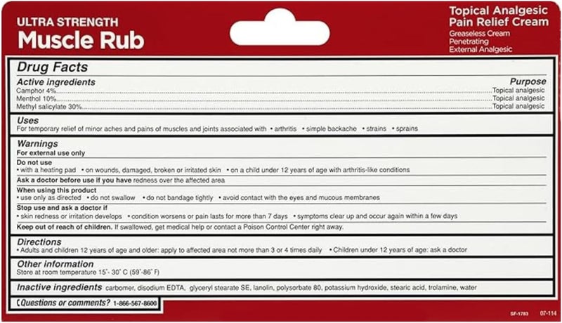 Leader Muscle Rub  FastActing Deep Penetrating Relief for Sore Muscles and Joints Minor Arthritis and Back Pain Relief NonGreasy Formula Topical Analgesic Camphor Menthol  Methyl Salic 3Pack - Image 4