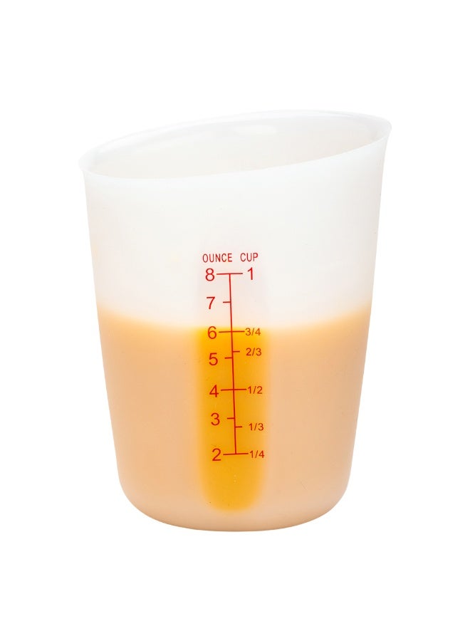 Restaurantware 1 Cup Flexible Measuring Cup, 1 Heat-Tolerant Rubber Measuring Cup - Microwavable, Dishwashable, Translucent Silicone Soft Measuring Cup, For Melting Butter Or Chocolate - Image 2