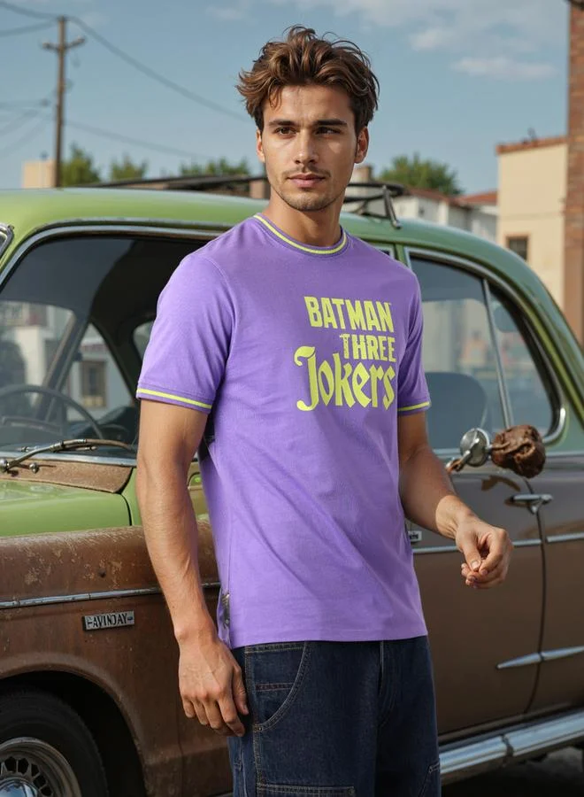 The Indian Garage Co  Men Purple Boxy Fit Graphic T-Shirt for Men | Best Price UAE