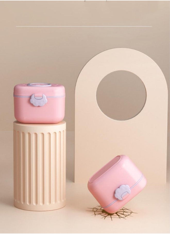XiuWoo - Bear Baby Milk Powder Box Portable Snack Packing Storage Tank-Pink - Image 1