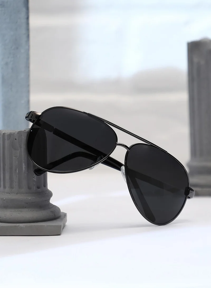 Haute Sauce The Classic Aviator Sunglasses - Onyx Black