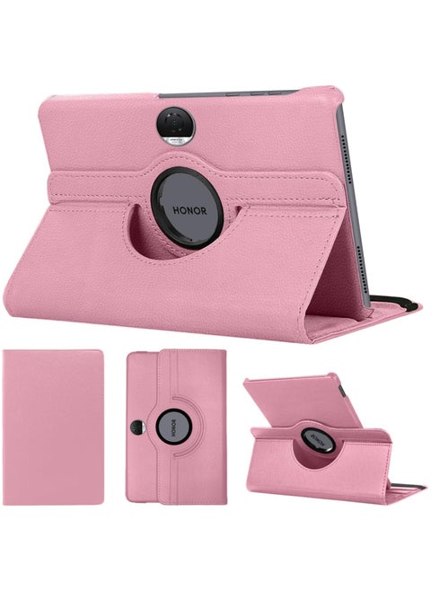 Case Compatible with Honor Pad 9 12.1 Inch Tablet, PU Leather Case 360° Rotatable Multi-Angle Protection Stand Protective Case for Honor Pad 9 (Pink)