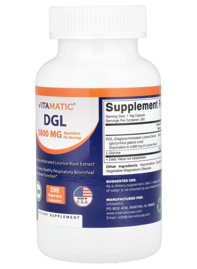 Vitamatic DGL 200 Vegetable Capsules - Image 2