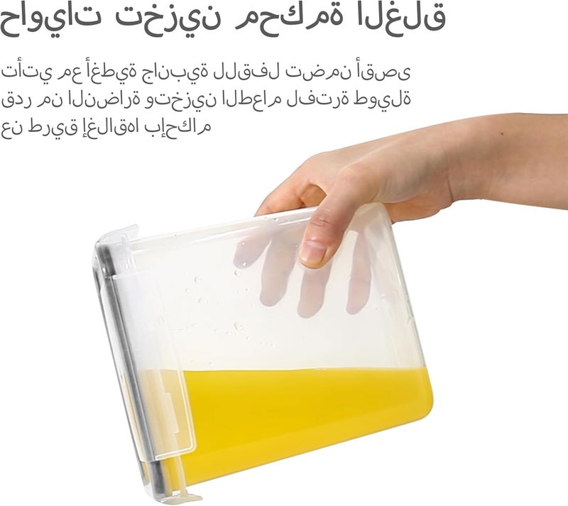 pcs Airtight Food Storage Containers with Lids - BPA Free Plastic Kitchen Canisters for Cereal, Flour, and Sugar - Image 3