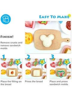 MIXDE Sandwich Cutter and Sealer, Sandwich Cutter for Kids, Decruster Sandwich Maker, Great for Lunchbox and Bento Box - Boys and Girls Kids Lunch (5)  - Image 4