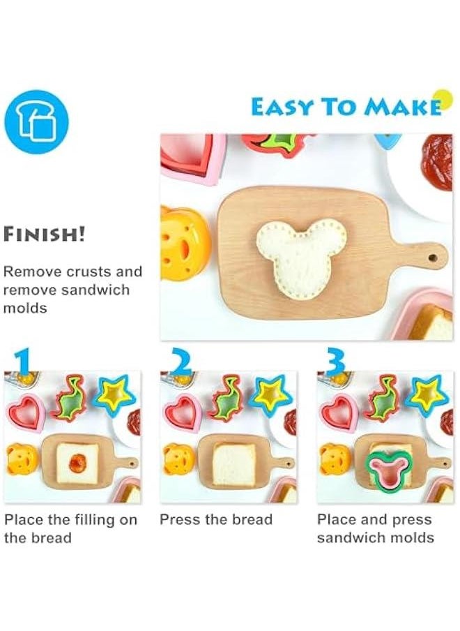 MIXDE Sandwich Cutter and Sealer, Sandwich Cutter for Kids, Decruster Sandwich Maker, Great for Lunchbox and Bento Box - Boys and Girls Kids Lunch (5)  - Image 4
