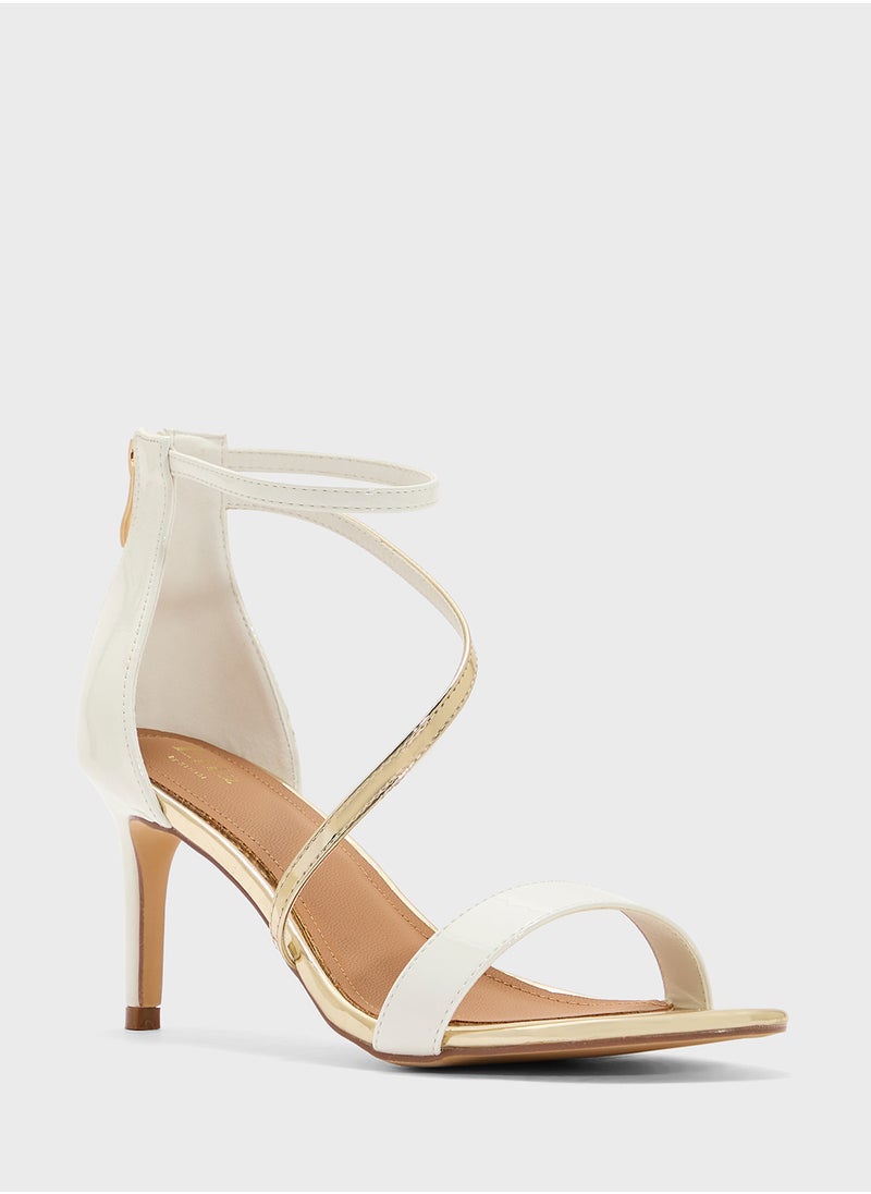 ELLA Heeled Sandal With Metallic Strap  - Image 2