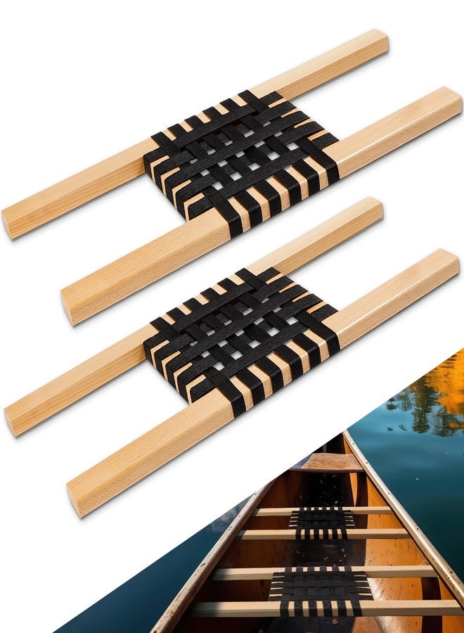 Conderyang 2 Pcs 34 Inch Canoe Webbed Seat Outdoor Caned Seat Replacement Canoe Hardware Accessories Weather-Resistant for Kayaking Boating Fishing Camping(Nylon) - Image 1